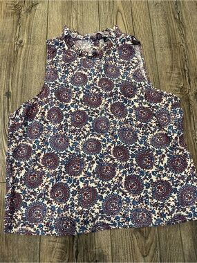 J. Crew Sleeveless Paisley Print Sleeveless Top Large
